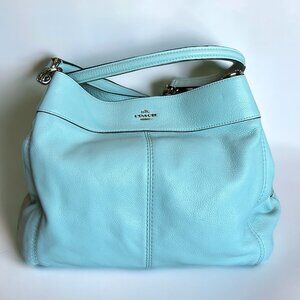 Coach Leather Light Blue Lexy Shoulder Purse F57545